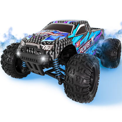 ASPEXEL RC Truck 1:18 High Speed w/2.4Ghz 4x4 Waterproof Off Road LedLight and Two Rechargeable Batteries for Kid, Adult